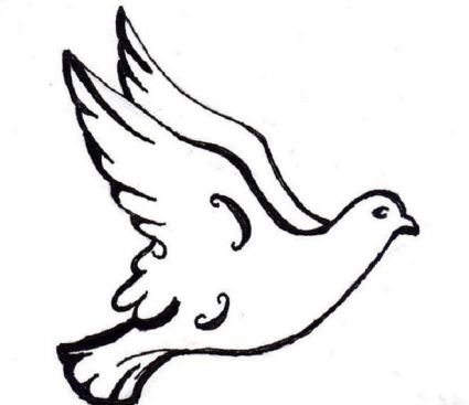 Tribal Flying Dove Pic Tattoo